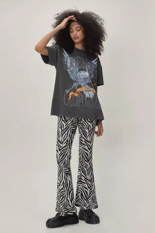 Zebra Print Recycled Flare | Nasty Gal (US)