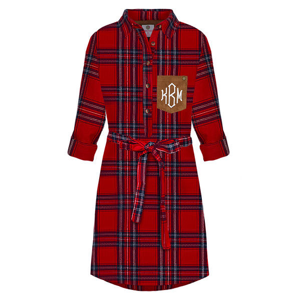 Monogrammed Plaid Dress | Marleylilly