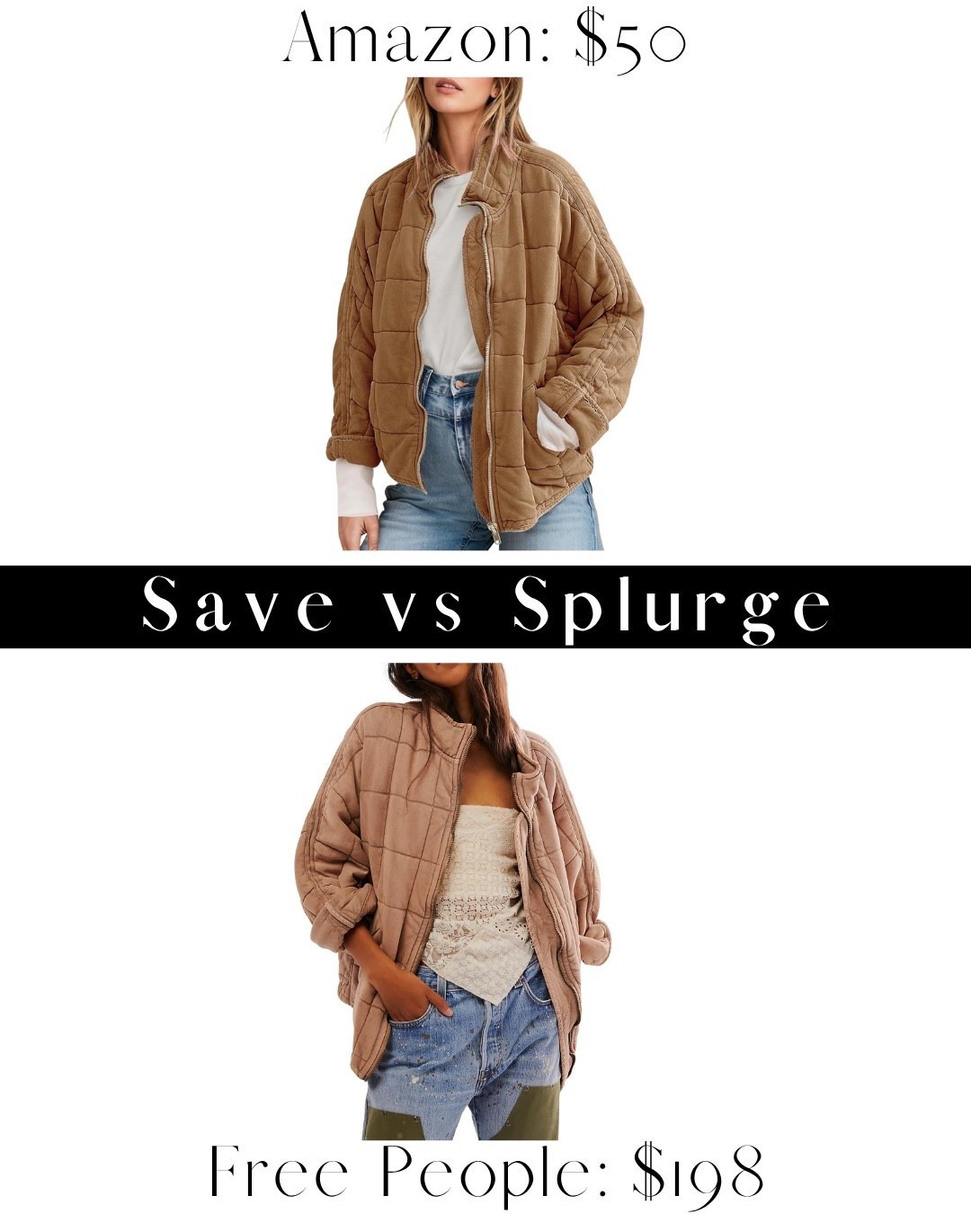 Save vs splurge! This quilted vest is such a great find! The perfect lightweight jacket for cool days! 

#LTKootd #LTKFindsUnder50 #LTKSaleAlert