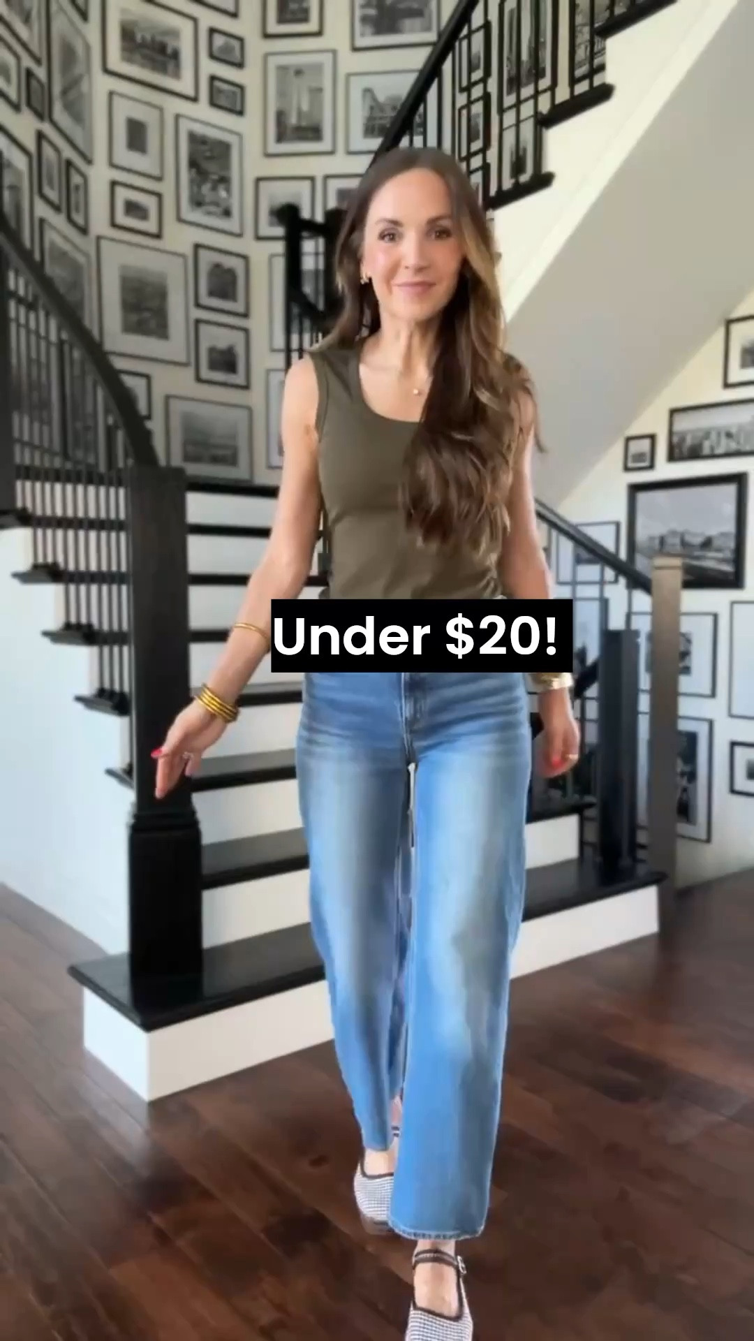 @amazon tank paired (size small) paired with @onequince  Bella jeans (get your true size, I’m in a 26 and 28 inseam, I’m 5’6) 

#LTKgrwm #LTKootd