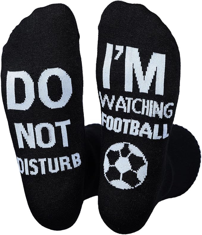 Funny Socks, 'Do Not Disturb I'm Watching Football' Stitched, Stocking Fillers for Men Women, Chr... | Amazon (UK)