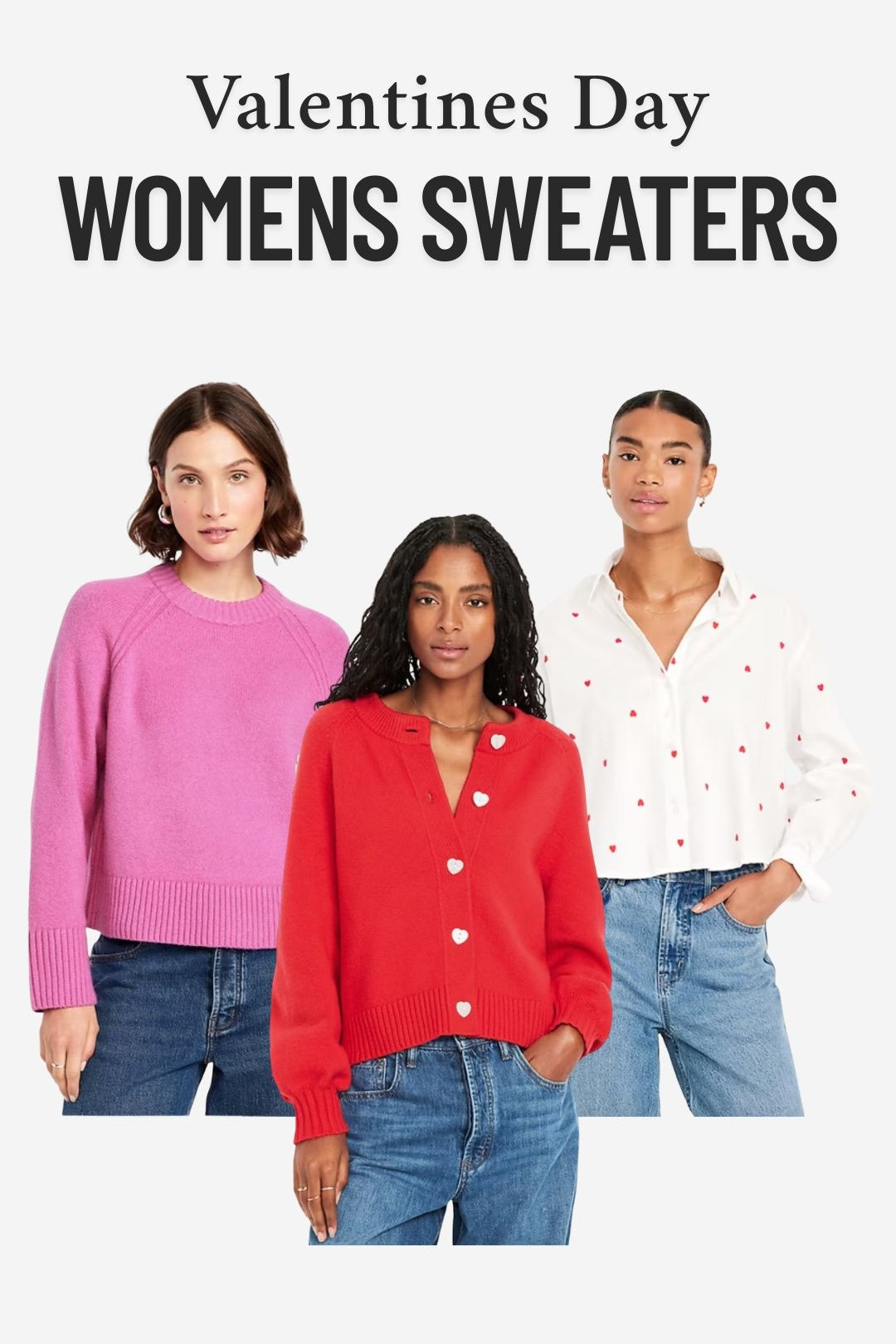 Womens sweaters for Valentine's Day at Old Navy! 

 #LTKValentine #LTKmomlife #LTKSeasonal