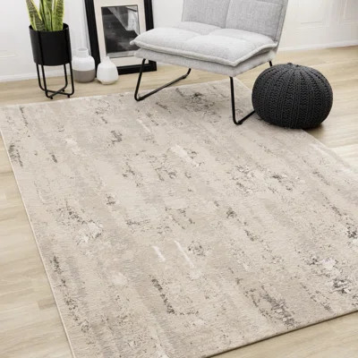 Daiji Abstract Cream Beige Neutral Indoor Area Rug | Wayfair North America