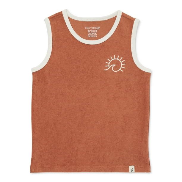 easy-peasy Baby and Toddler Boys Loop Terry Cloth Tank Top, Sizes 12M-5T - Walmart.com | Walmart (US)