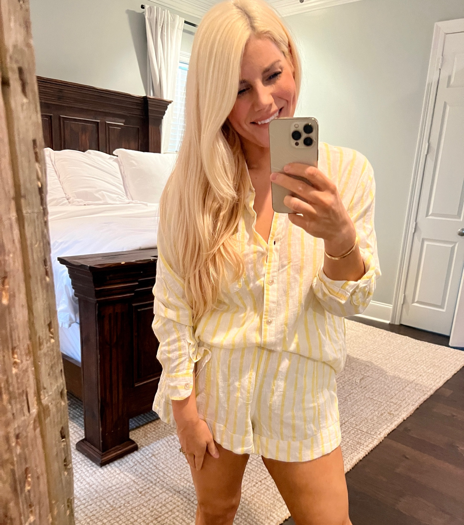 If you need me, find me here talking about summer matching sets until next Tuesday. 

You know the saying if you love it buy it in every color. Well, you know I ordered the stripe too because well a girl needs options. 🤷🏼‍♀️ I mean a matching set just makes me happy, it is what it is. I’m wearing a large top and medium bottoms in the stripe for a more tts fit! 