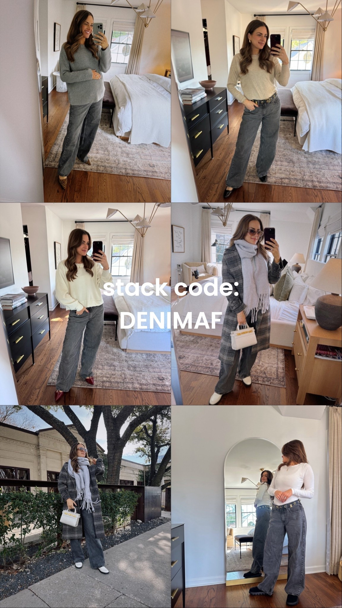 AF DENIM SALE ✨ stack code: DENIMAF (sizing below)
Ultra loose low rise - 26R (currently need a 25, had from early pregnancy) 

#LTKSaleAlert #LTKootd