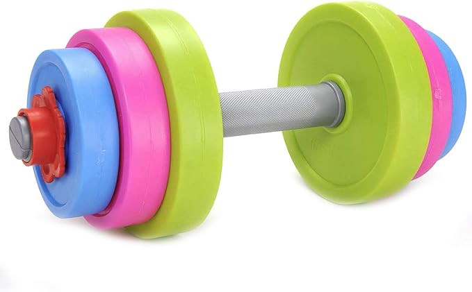Kids Workout Dumbbell Weights Set - Toddler Toy Gym Equipment for Pretend Play Lifting, Exercise ... | Amazon (US)
