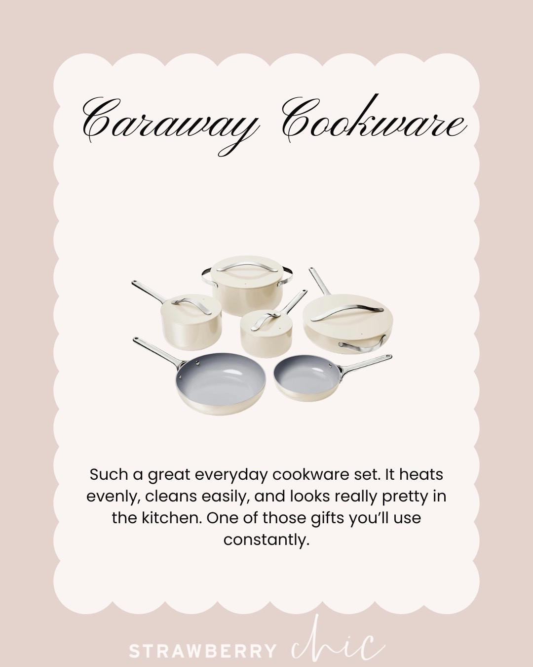 We’ve used the caraway cookware set since 2022 everyday! Love that it’s non toxic and so easy to clean with the non stick coating. Use on medium to low heat for everyday cooking. Great practical gift idea! On sale 

#LTKGiftGuide #LTKHoliday #LTKCyberWeek