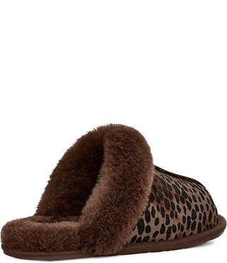 UGG Scuffette Caspian Spotted Animal Print Calf Hair Slippers | Dillard's | Dillard's