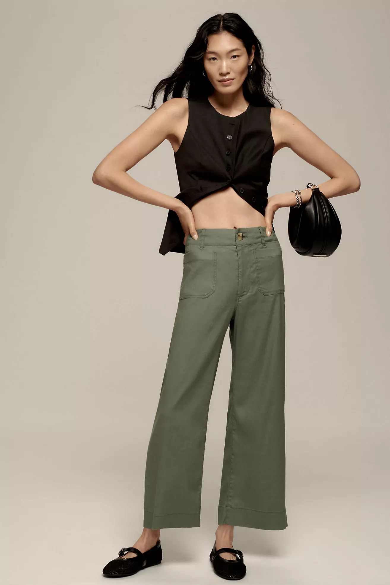 The Colette Cropped Wide-Leg Pants by Maeve: Linen Edition | Anthropologie (US)