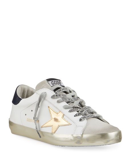 Golden Goose Men's Superstar Vintage Leather Sneakers | Neiman Marcus