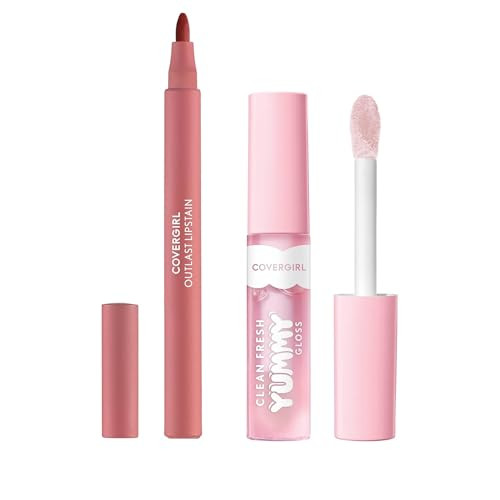 COVERGIRL Clean Fresh Yummy Lip Gloss, Let's Get Fizzical Outlast Lipstain, 10 Sugey Girl Bundle | Amazon (US)