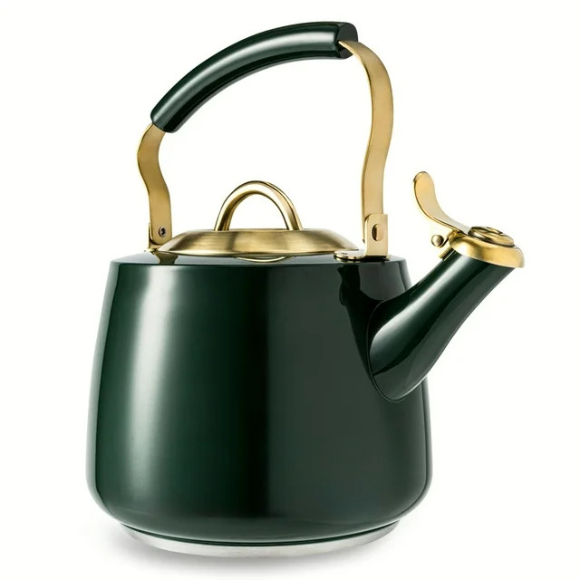 Thyme & Table 1.9QT Stainless Steel Whistling Stovetop Tea Kettle, Green | Walmart (US)