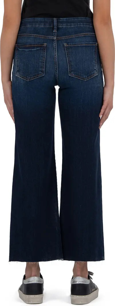 Meg High Waist Raw Hem Wide Leg Jeans | Nordstrom