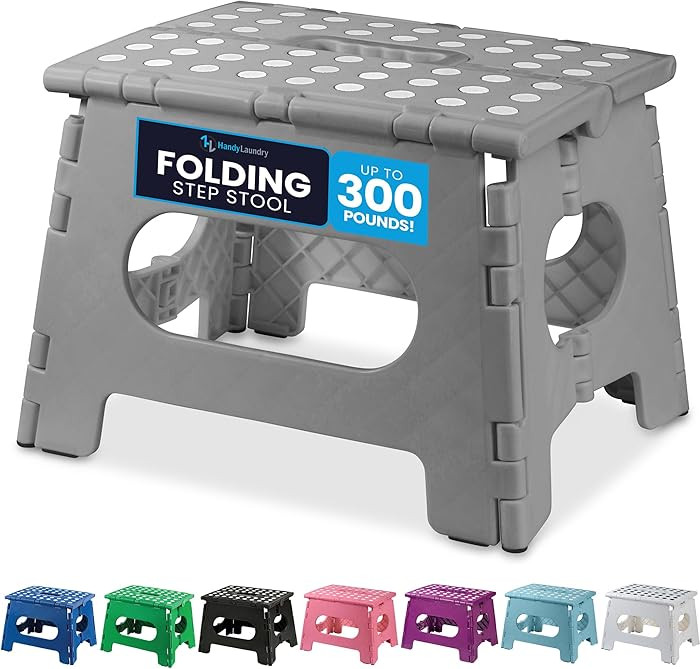 Handy Laundry Folding Lightweight Step Stool - Sturdy Enough to Support Adults and Safe Enough fo... | Amazon (US)