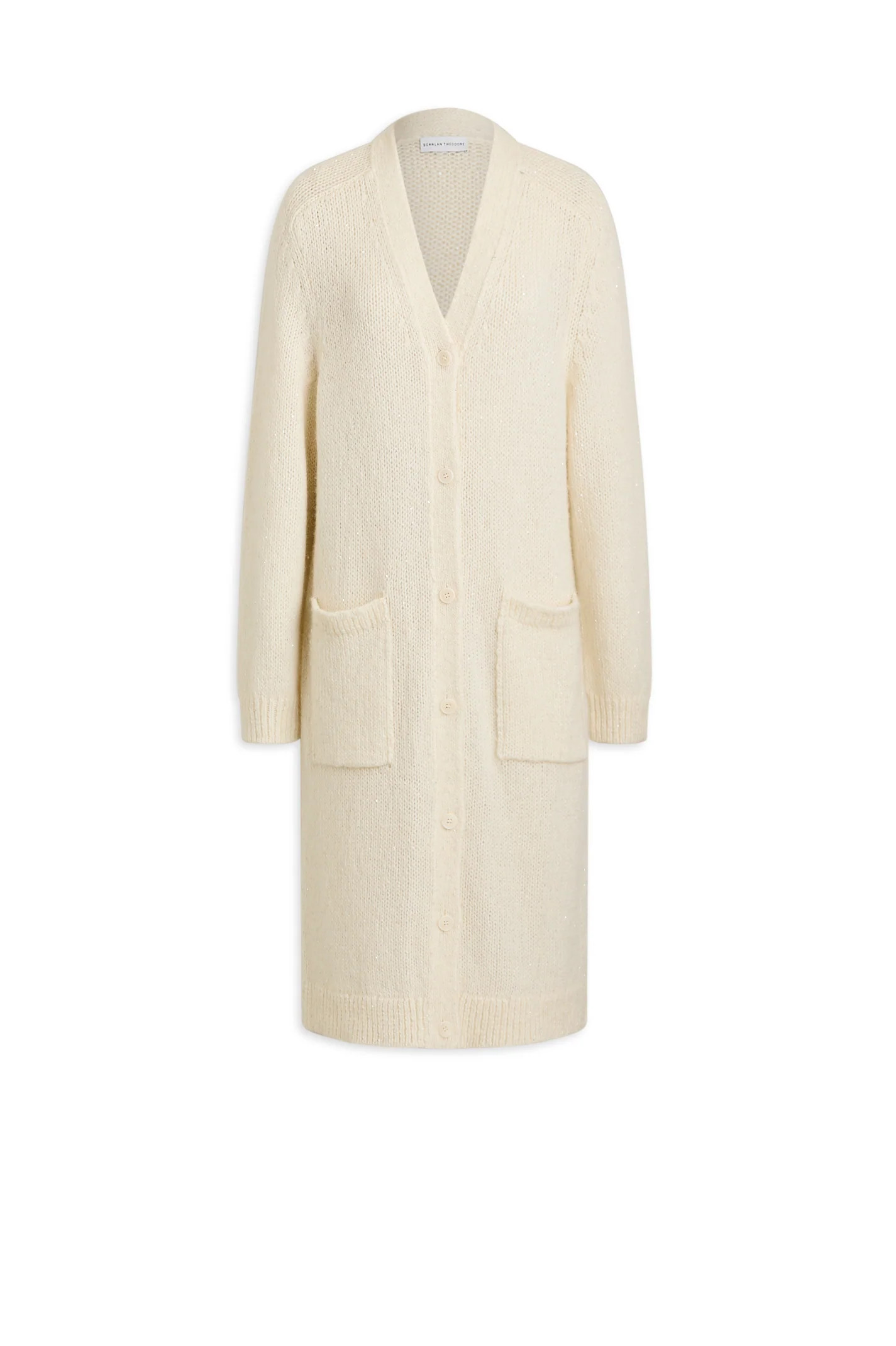 SEQUIN KNIT CARDIGAN - WHITE - Scanlan Theodore | Scanlan Theodore AU