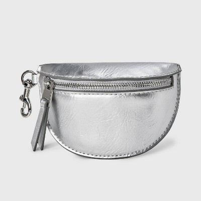 Belt Bag Clip On Pouch - Universal Thread™ Silver: Solid Vinyl Wallet Accessory | Target