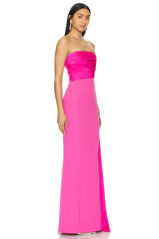 NBD Amira Gown in Pop Pink from Revolve.com | Revolve Clothing (Global)