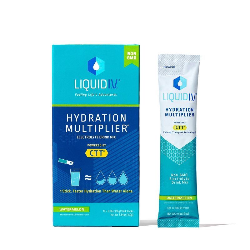 Liquid I.V. Hydration Multiplier Vegan Powder Electrolyte Supplements - Watermelon - 0.56oz each/... | Target