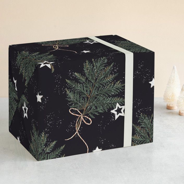 Evergreen branch Wrapping Paper | Minted