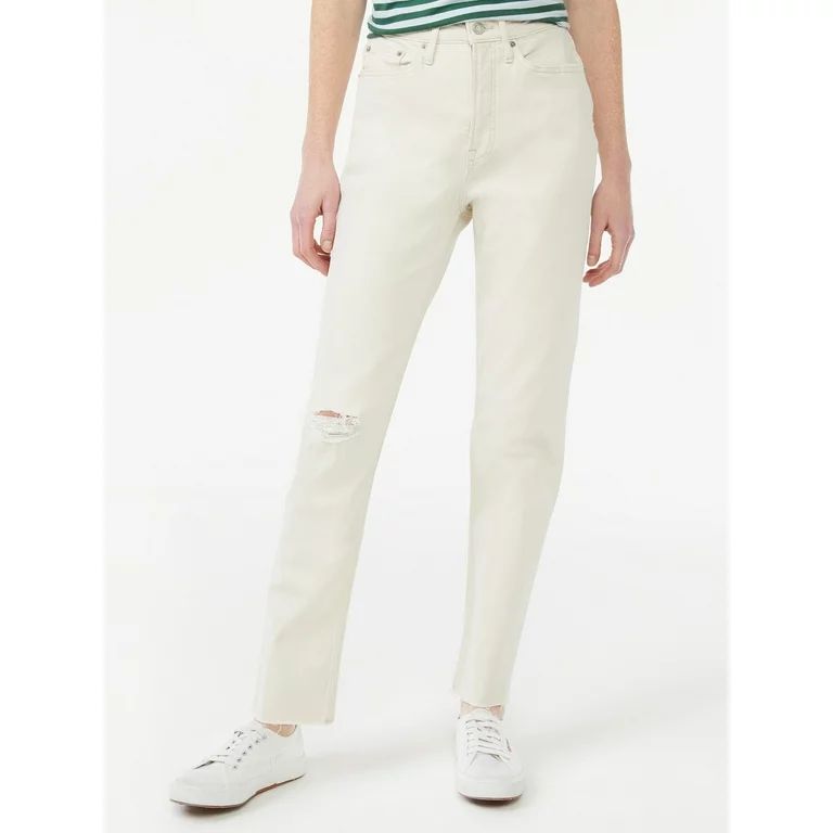 Free Assembly Women's Super High Rise Straight Jeans | Walmart (US)