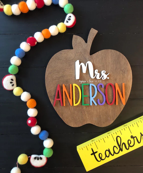 Teacher Gifts  Teacher Name Wood Sign  Custom Teacher Gift  | Etsy | Etsy (US)