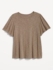 Flutter-Sleeve Slub-Knit Top for Women | Old Navy (US)
