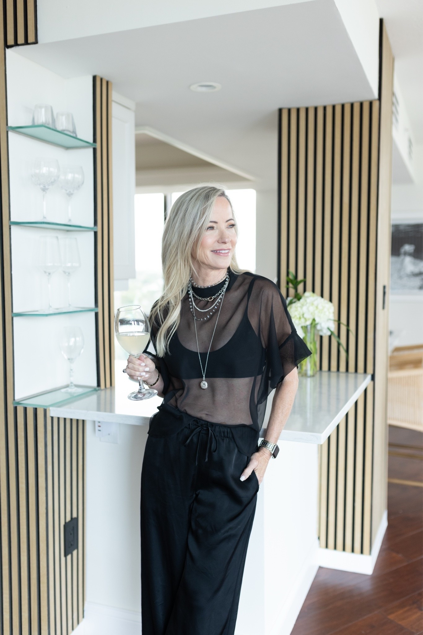 This sheer top is such a vibe!

#LTKootd #LTKSeasonal #LTKOver40