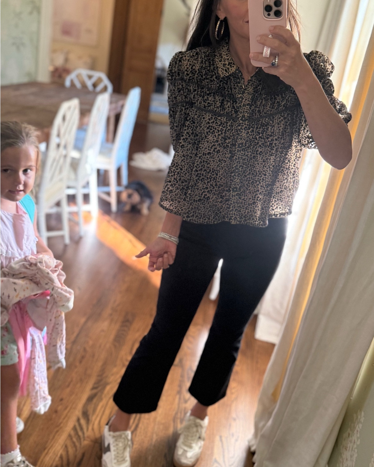 What I wore to a cookout at a friends house! Obsessed with all things Maeve from anthro and my Chicos jeans!!! XS top 00P in jeans!! Easy mom outfit formulas! 

#LTKStyleTip #LTKWorkwear #LTKFindsUnder100