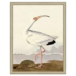 Cali Modern Classic Matte White Bird Antique Silver Framed Wall Art | Kathy Kuo Home