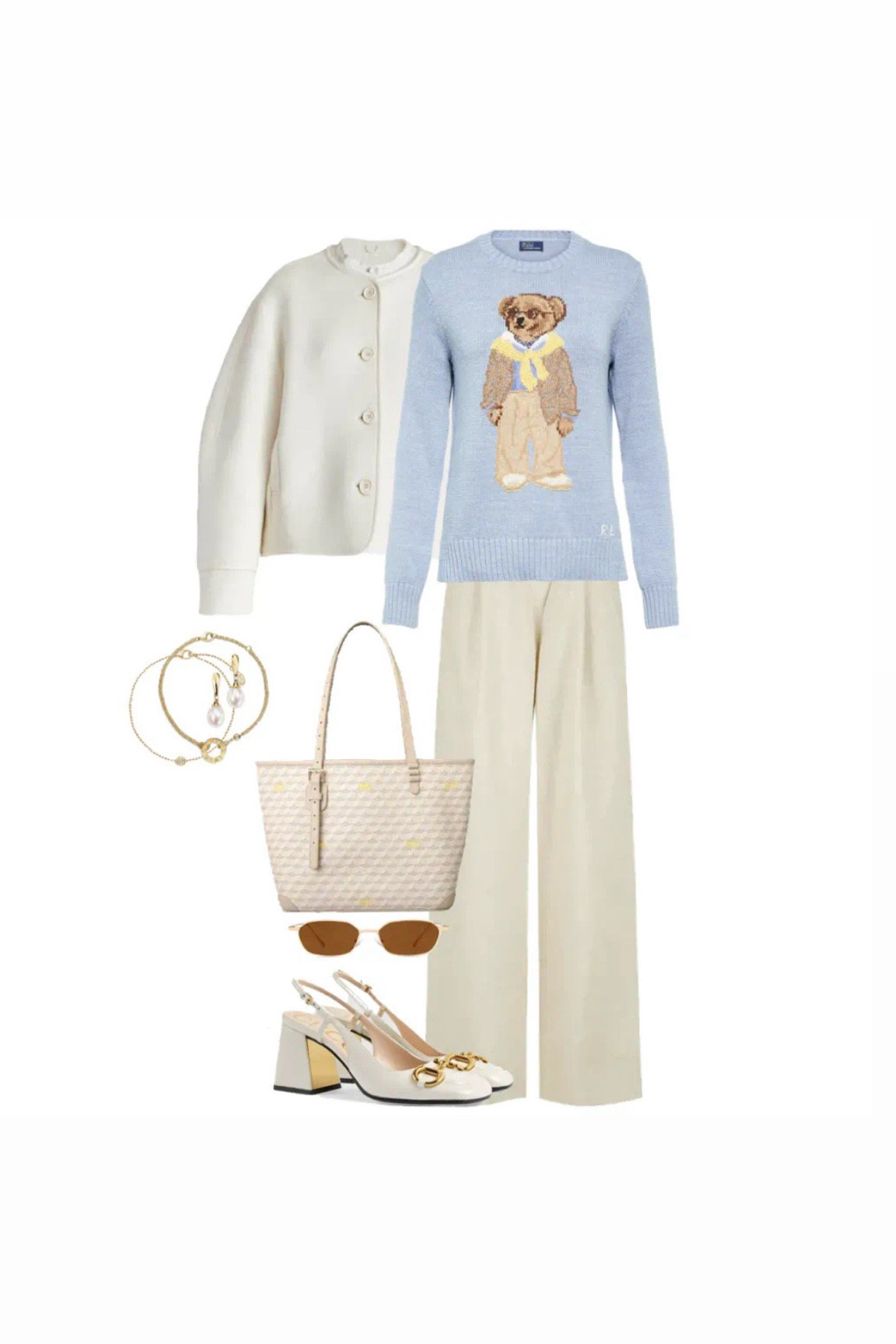 Spring outfits 
Preppy outfit 
Cream
Trousers 
White bomber jacket 
Beige tote bag 
Beige sunglasses 
Cream sling back  heels 
Light blue Ralph Lauren jumper 
Preppy spring outfits 
Ralph Lauren inspired outfits 
Modest friendly 
Hijab friendly outfits 


#LTKSeasonal