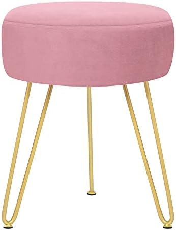 GERANT Multifunctional Vanity Stools - Velvet Round Ottoman Modern Dressing Stool -Upholstered Fo... | Amazon (US)