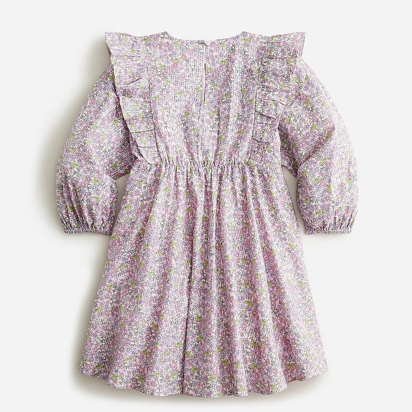 Girls' long-sleeve ruffle-shoulder dress | J. Crew US