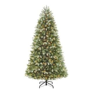Home Accents Holiday 7.5 ft Hogan Fir Pre-Lit LED Artificial Christmas Tree with 500 Warm White M... | The Home Depot