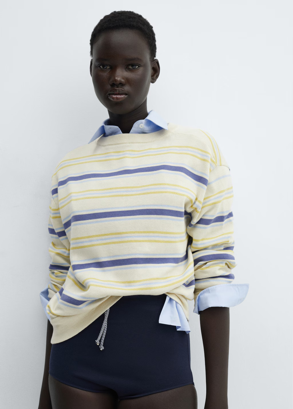 Round-neck striped sweater | MANGO (US)