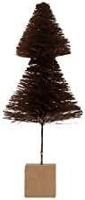 Sisal Bottle Brush Tree with Wood Base, Brown | Amazon (US)