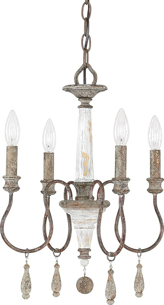 Austin Allen 9A193A Zoe Traditional French Country Chandelier with Decorative Adornments, 4-Light... | Amazon (US)