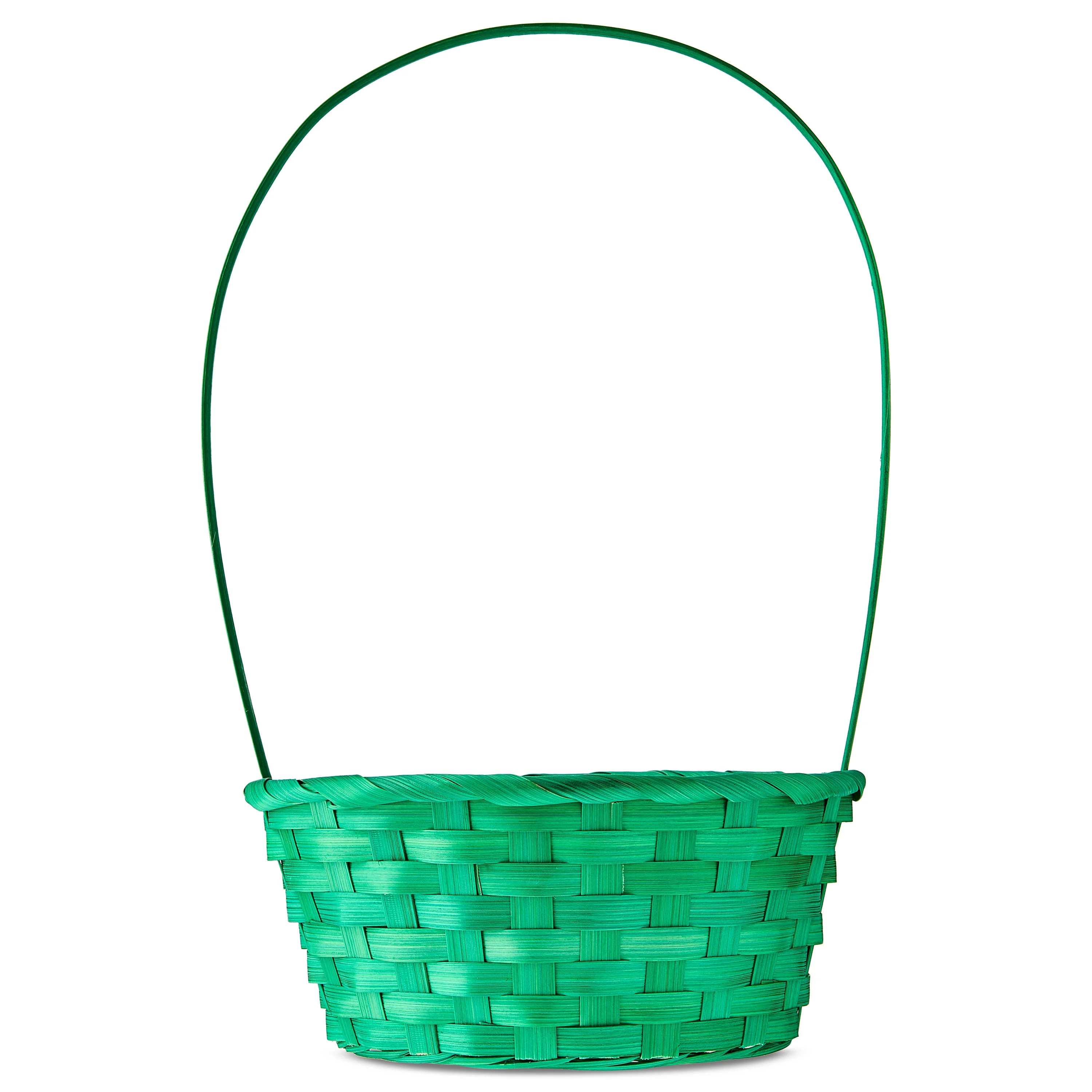 Round Bamboo Basket, Green, 8" x 14", Easter by Way To Celebrate | Walmart (US)