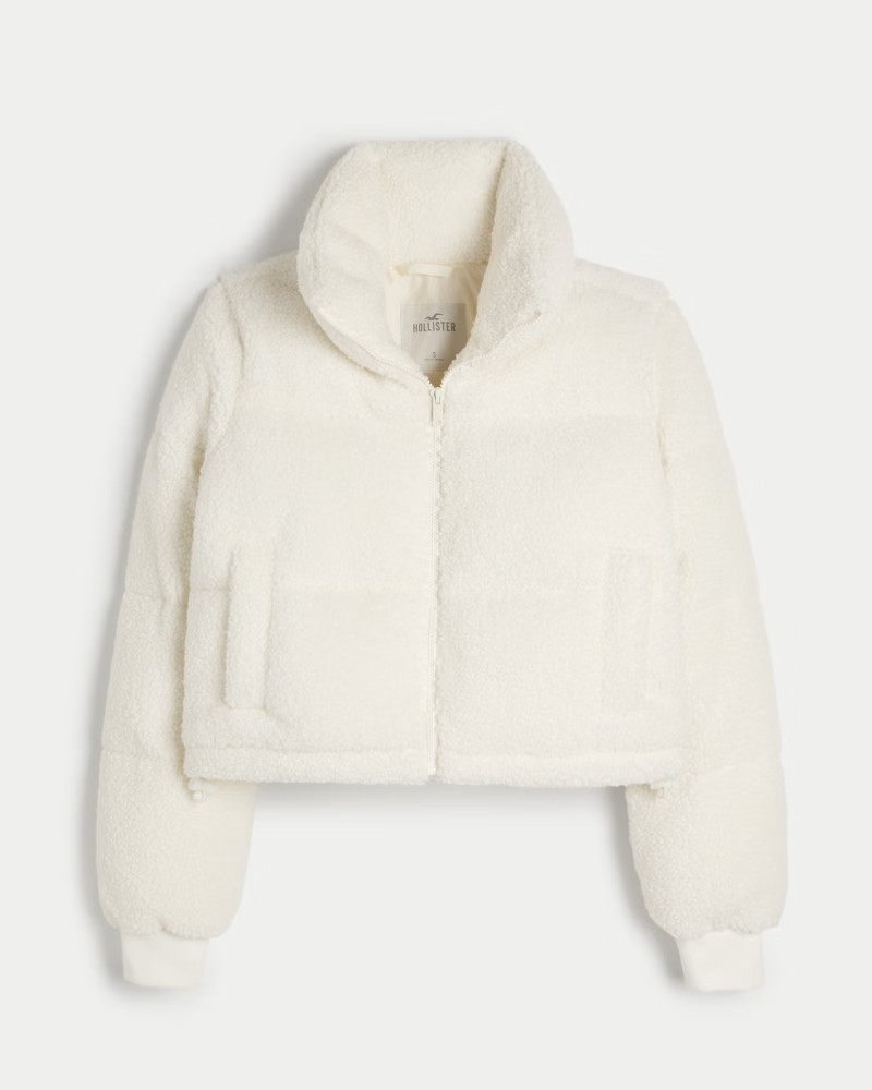 Women's Ultimate Mini Sherpa Puffer Jacket from Hollister | Hollister (US)