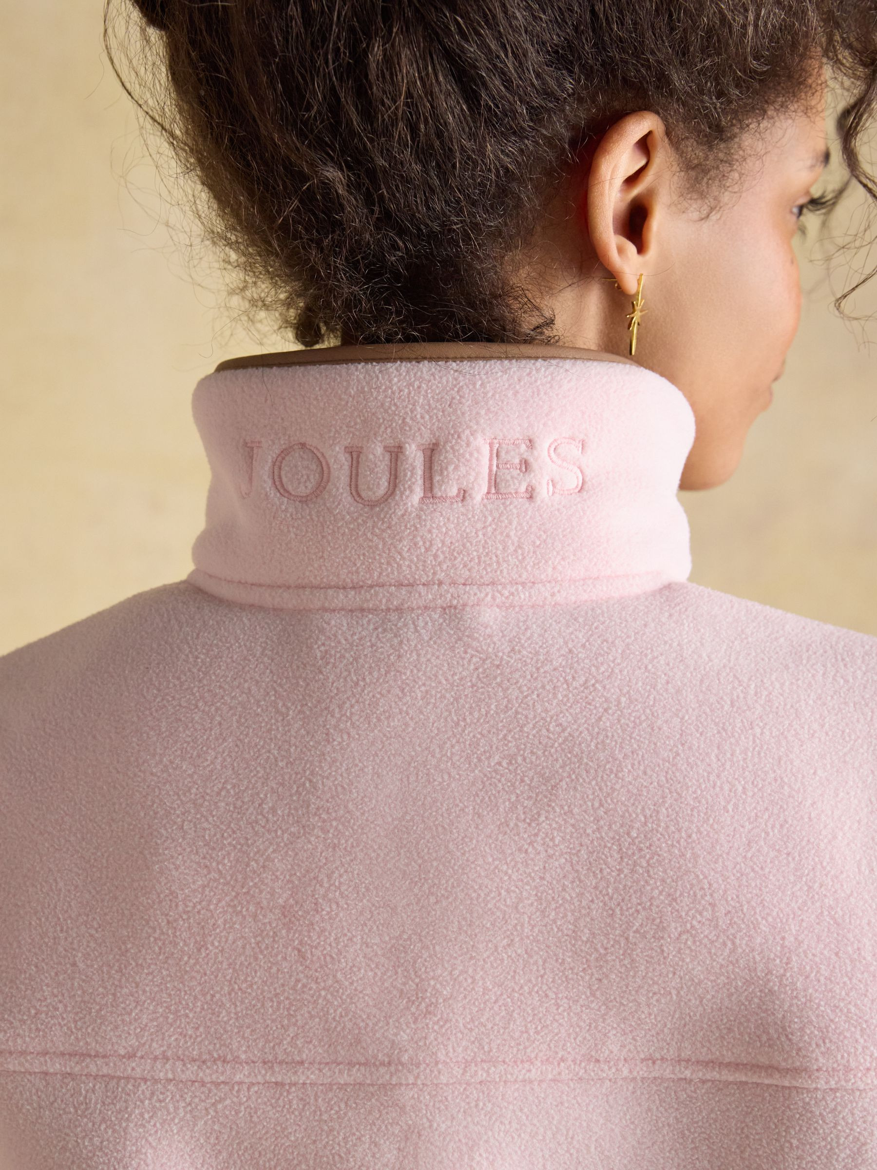Heritage Light Pink Quarter Zip Fleece | Joules | Joules