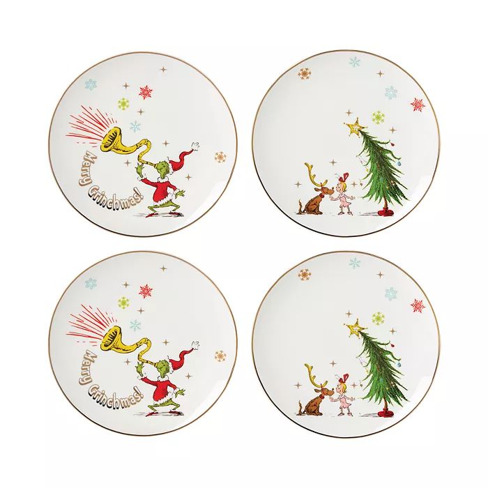 Grinchie Gifts Accent Plates, Set of 4 | Bloomingdale's (US)