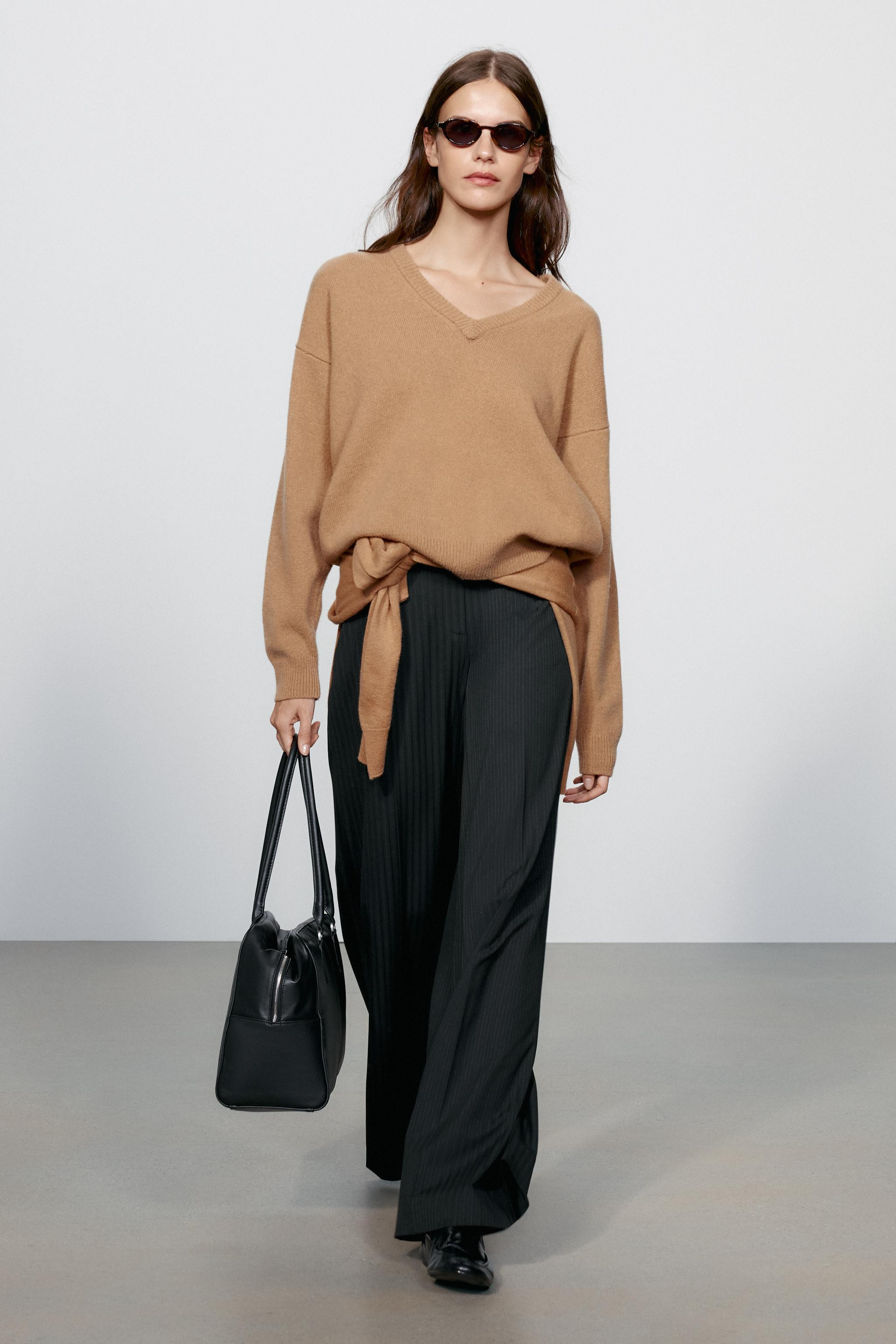 WOOL CASHMERE V-NECK JUMPER | Zara US