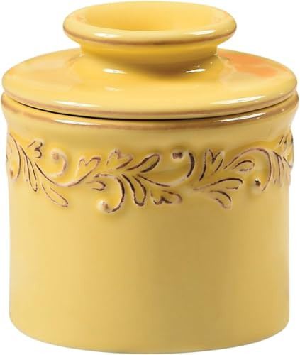 Butter Bell - The Original Butter Bell crock by L Tremain, a Countertop French Ceramic Butter Dish Keeper for Spreadable Butter, Antique Collection, Goldenrod | Amazon (US)