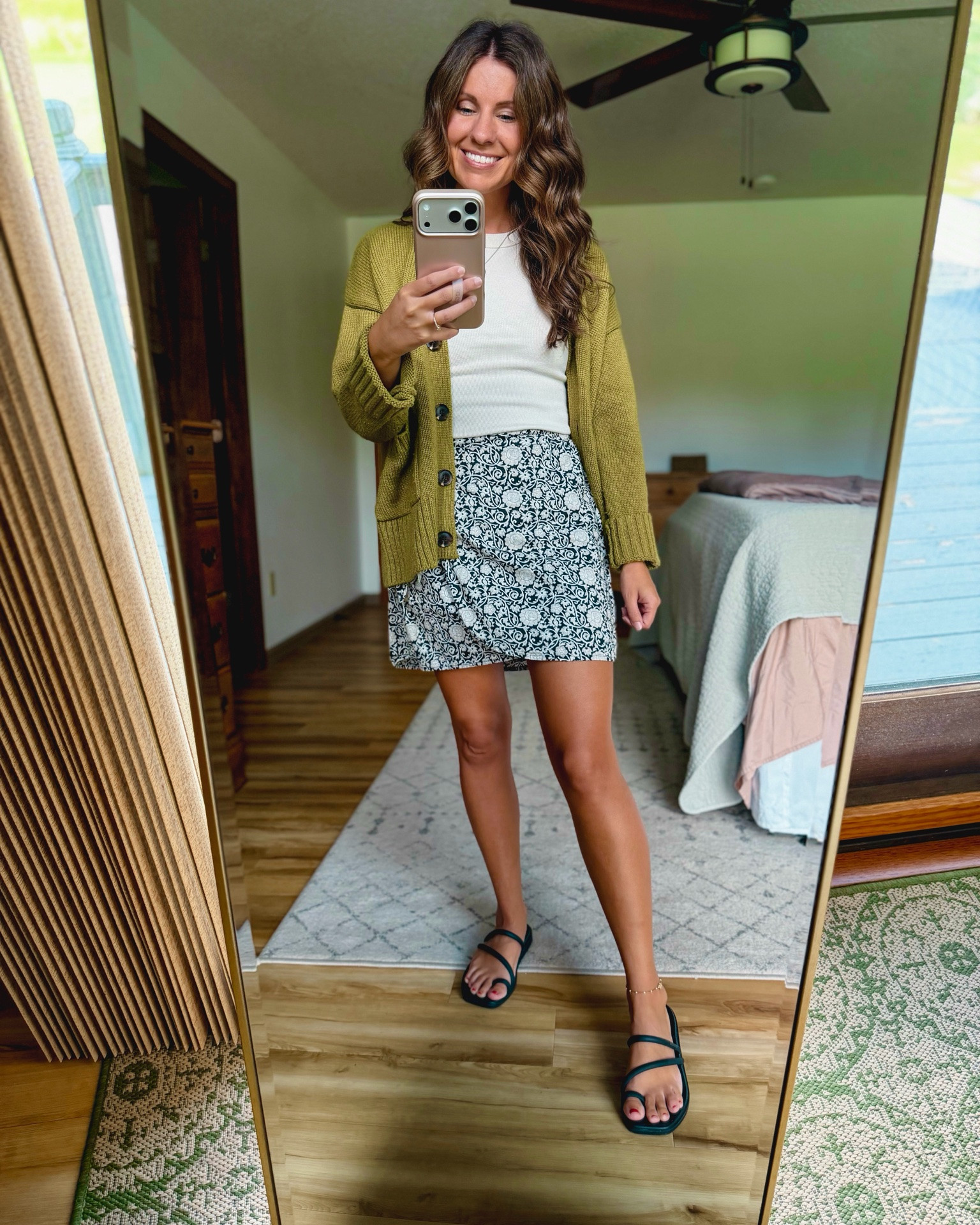 small in my bra, small in my tank, xs in my skirt (100% cotton and on sale for $20!). My cardigan is older/sold out so I linked a similar one (it’s also 100% cotton!). My croc sandals are size 6.

#LTKPetite #LTKootd #LTKgrwm