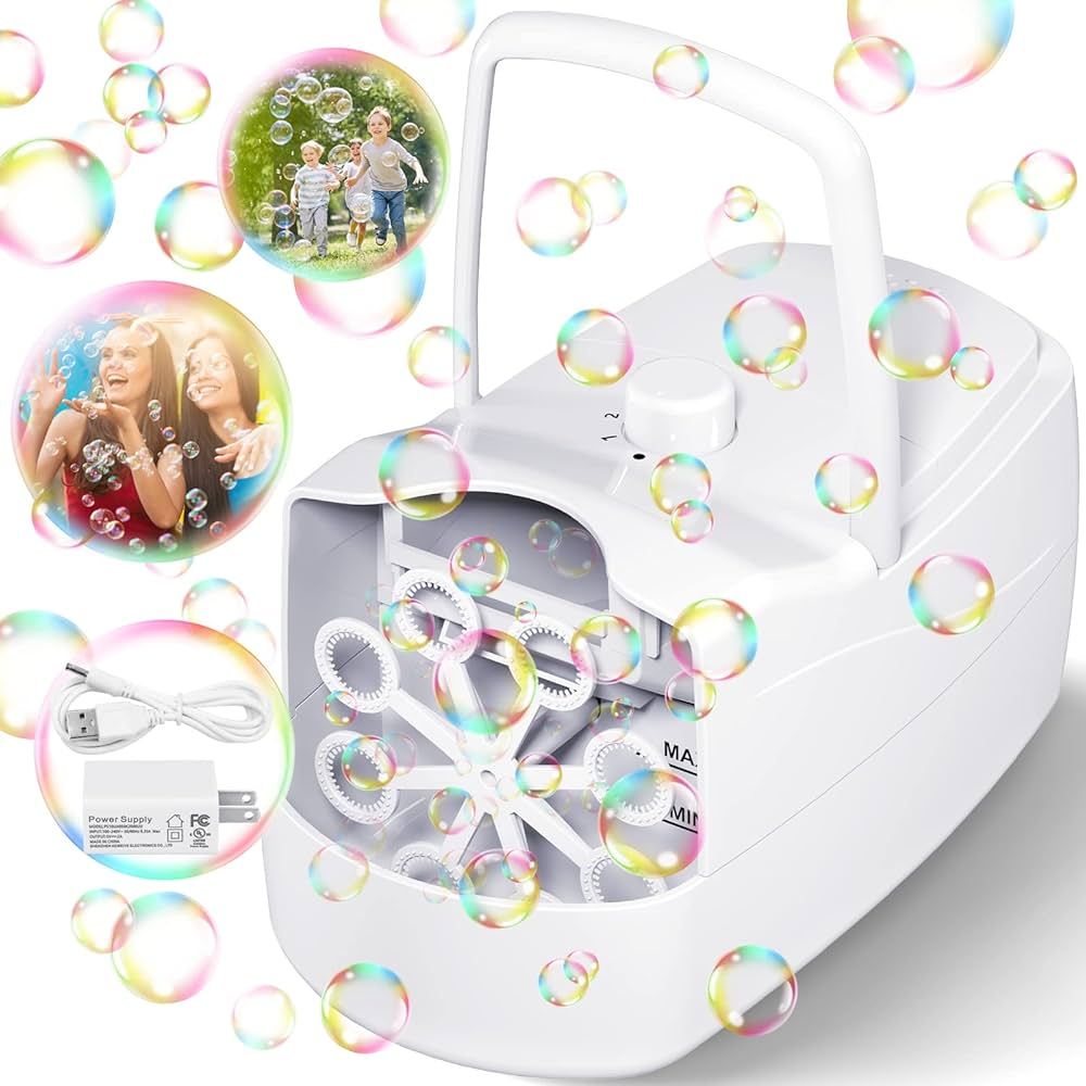 Bubble Machine, Automatic Bubble Blower Electronics Bubble Maker for Kids 10000+ Bubbles Per Minu... | Amazon (US)