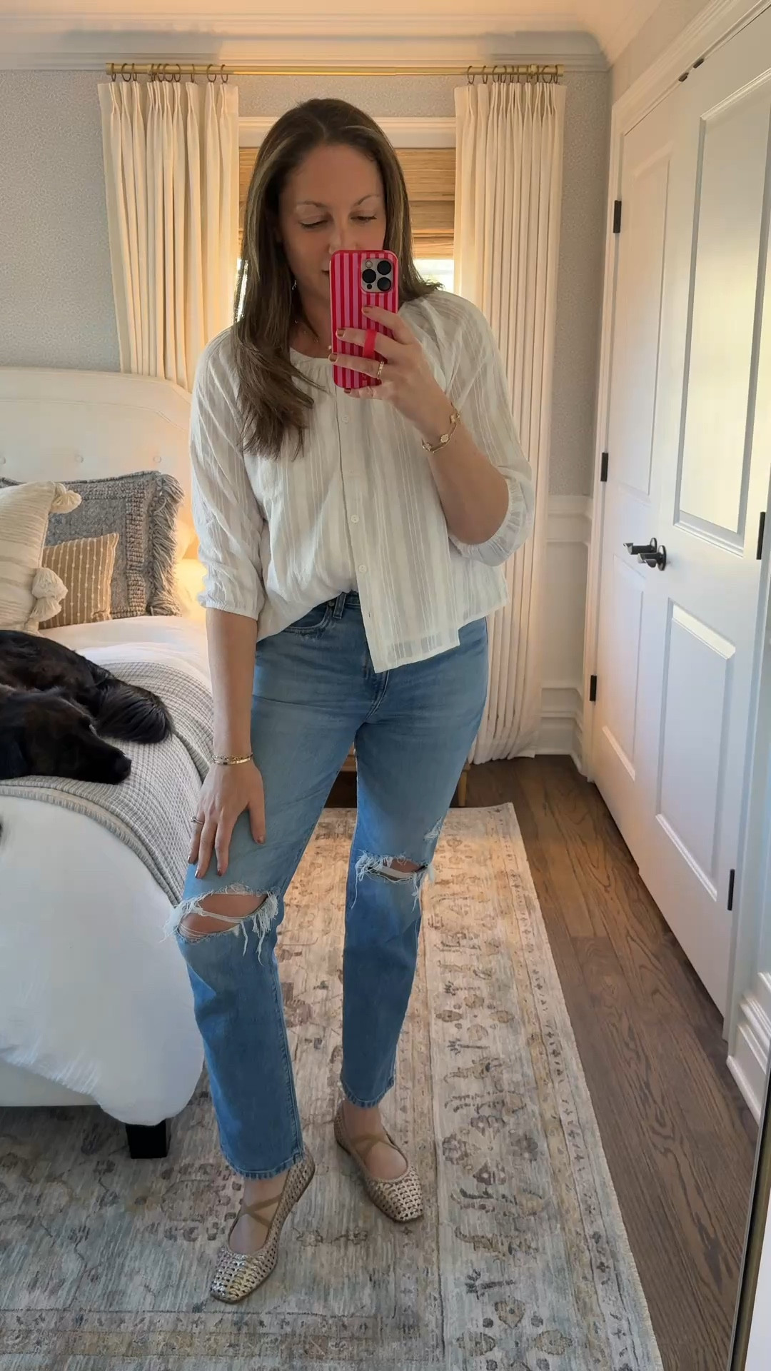 The perfect spent top! This one is from Marea and I swear I’ll be wearing this all season long — spring, summer and into fall 100 different days. Paired with my AYR jeans and Anthropologie flats. All run true to size! 

#LTKootd #LTKdayinmylife #LTKSeasonal
