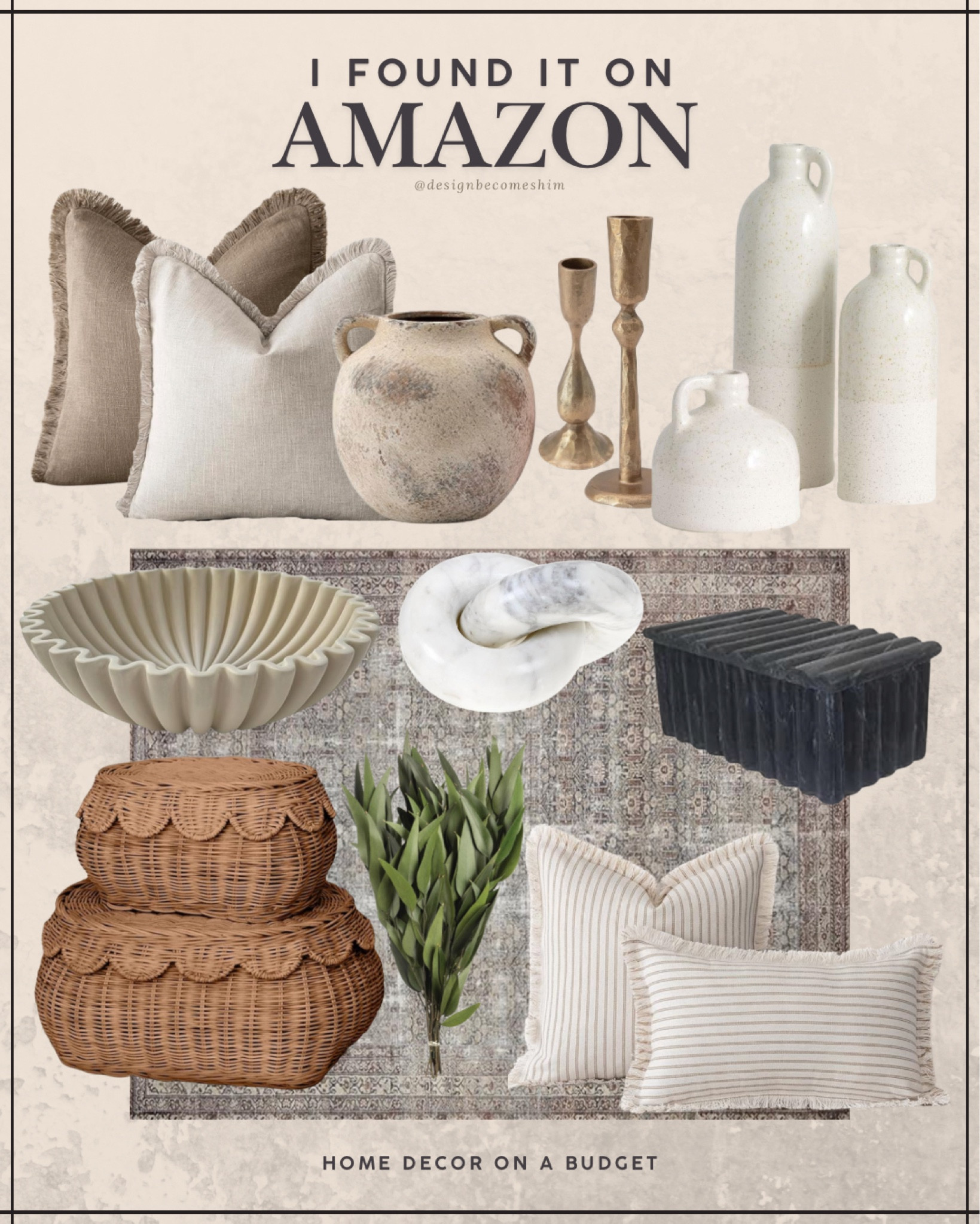 How is this Amazon!? These are such beautiful finds!!

Storage, wicker baskets, pillows, fringe, pillow, vases, vase, candlestick, vintage, marble, foliage, greenery, entryway, bedroom, living room, bowl, links, rug

#LTKFindsUnder100 #LTKMostLoved #LTKHome
