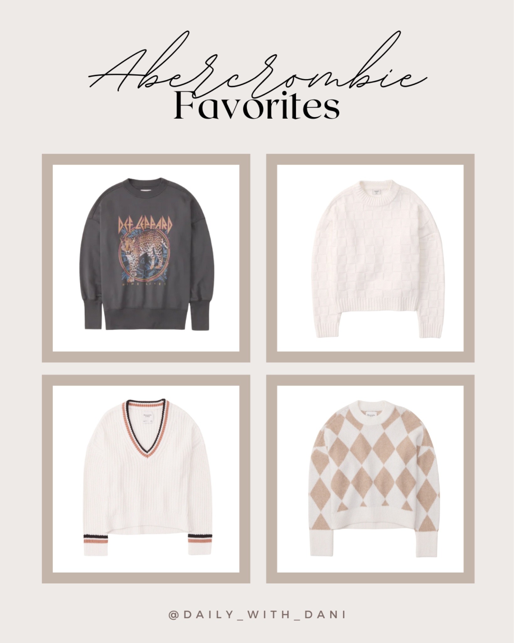 @abercrombie sweater and sweatshirts. Knit sweater checkered def leopard ribbed v neck. Sale alert fall fashion neutral top womens 

#LTKstyletip #LTKitbag #LTKsalealert
