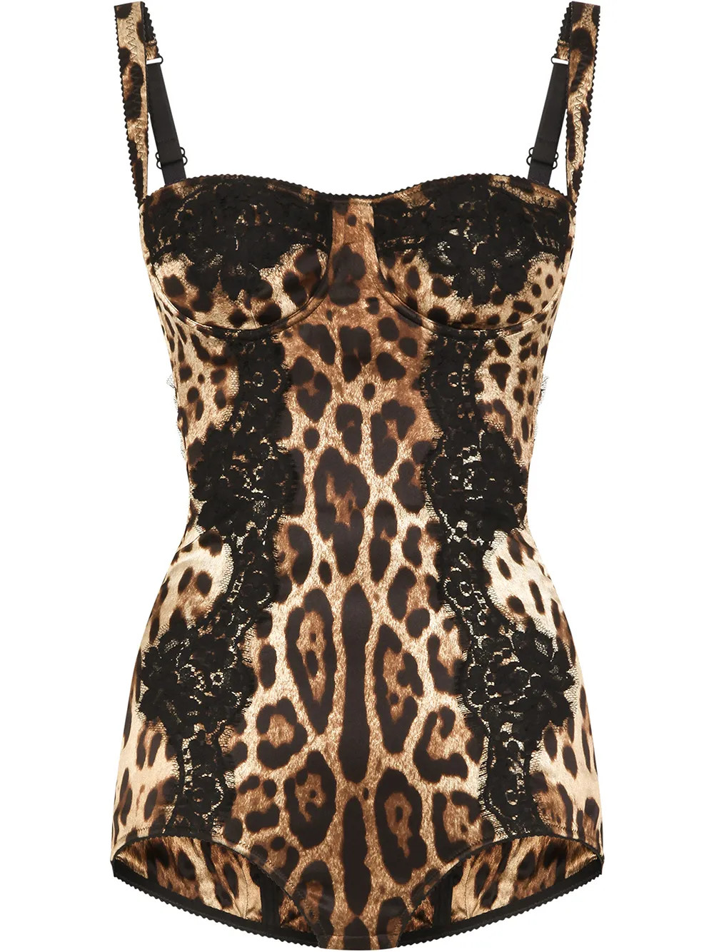 Dolce & Gabbana leopard-print Silk Balconette Bodysuit - Farfetch | Farfetch Global