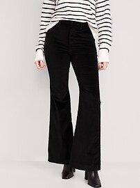 Extra High-Waisted Velvet Trouser Flare Pants for Women | Old Navy (US)